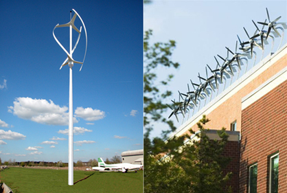 Vertical and Horizontal Axis Wind Turbines (VAWT and HAWT)) by the British company Quietrevolution and the California based company Aeronvironment